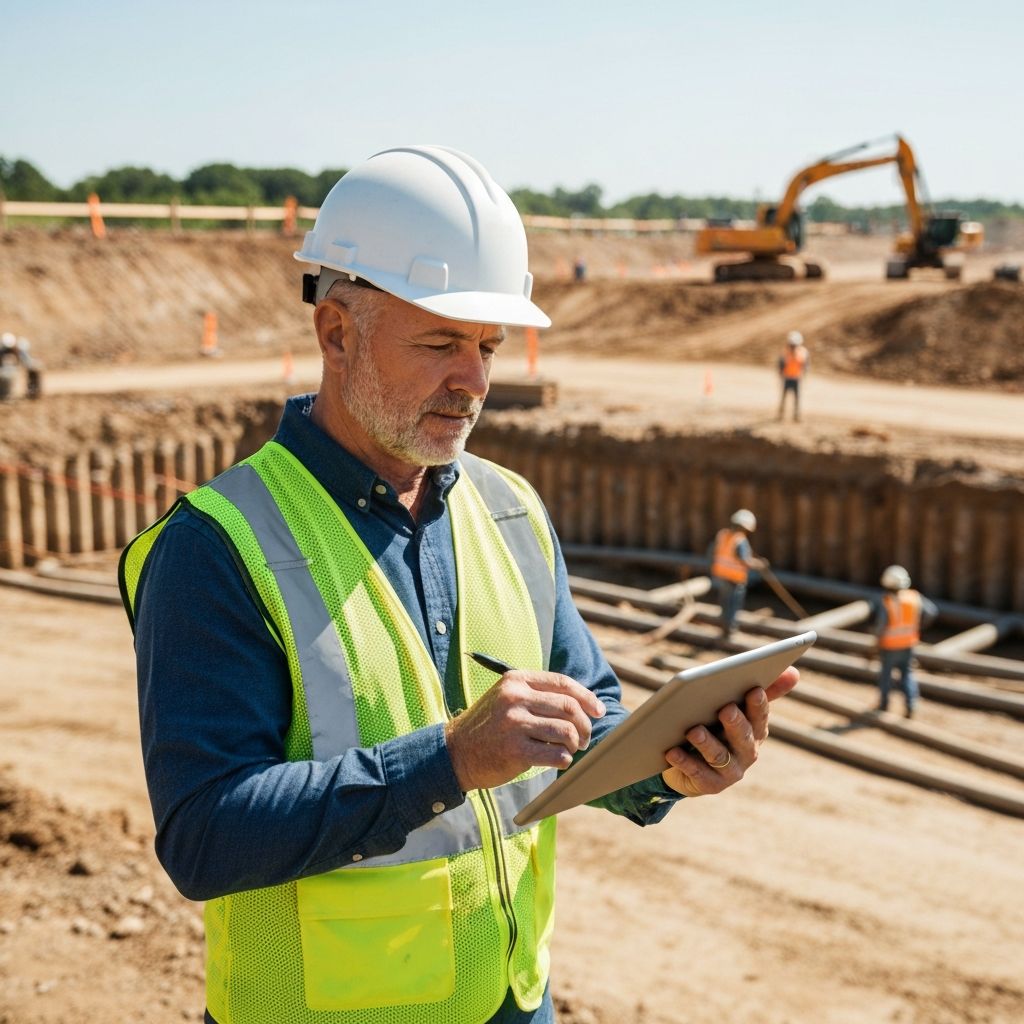Kai Mitchell on a heavy civil job site